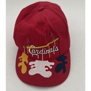Vintage Cardinals Youth Kids American Needle Cap Hat Green Underbrim STAINS